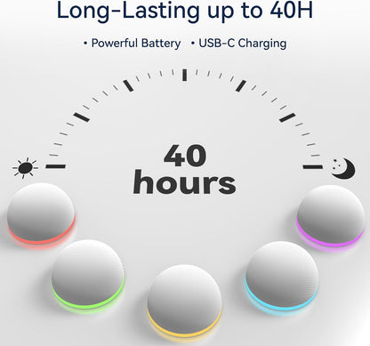 Portable Sound Machine Night Light White Noise Machine Mini Baby Shushing Sleep Machine 12 Night Lights 30 Sleeping Sounds for Baby Kids Adults Dogs 4 Timer Memory Function for Home Travel Office