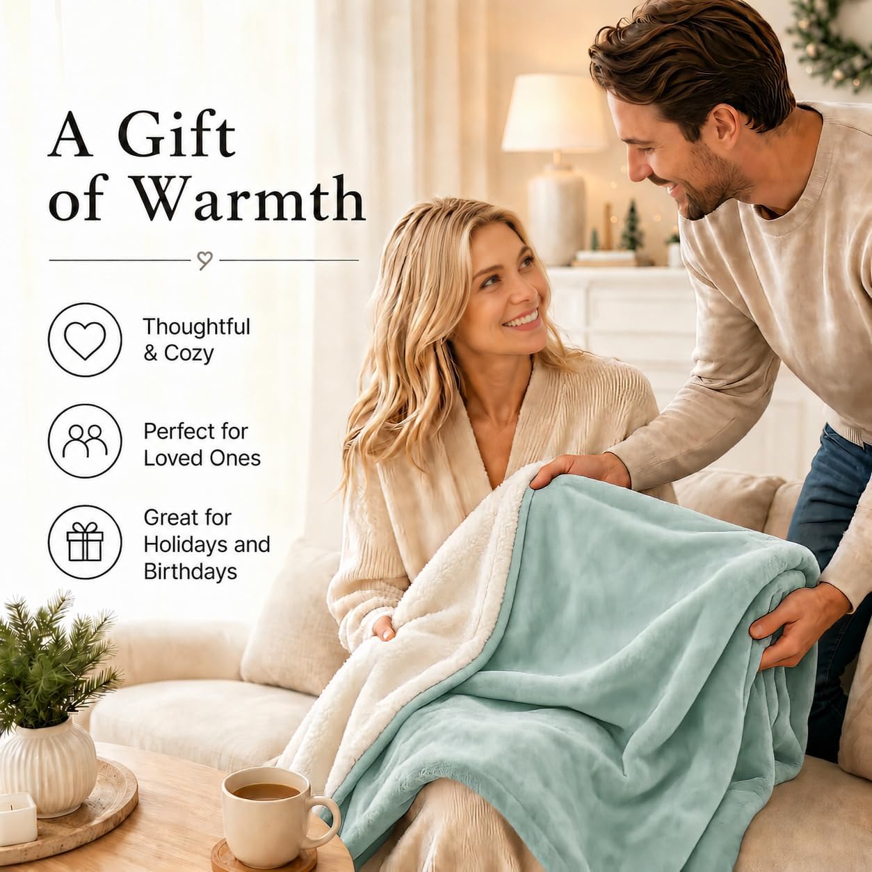 Electric Heated Blanket Full Size 72"x84" – Light Gray | ETL for Safe Overnight, 4 Heat Settings & 10H Auto Off, Dual-Sided Microplush Sherpa for Home Night, Machine washable