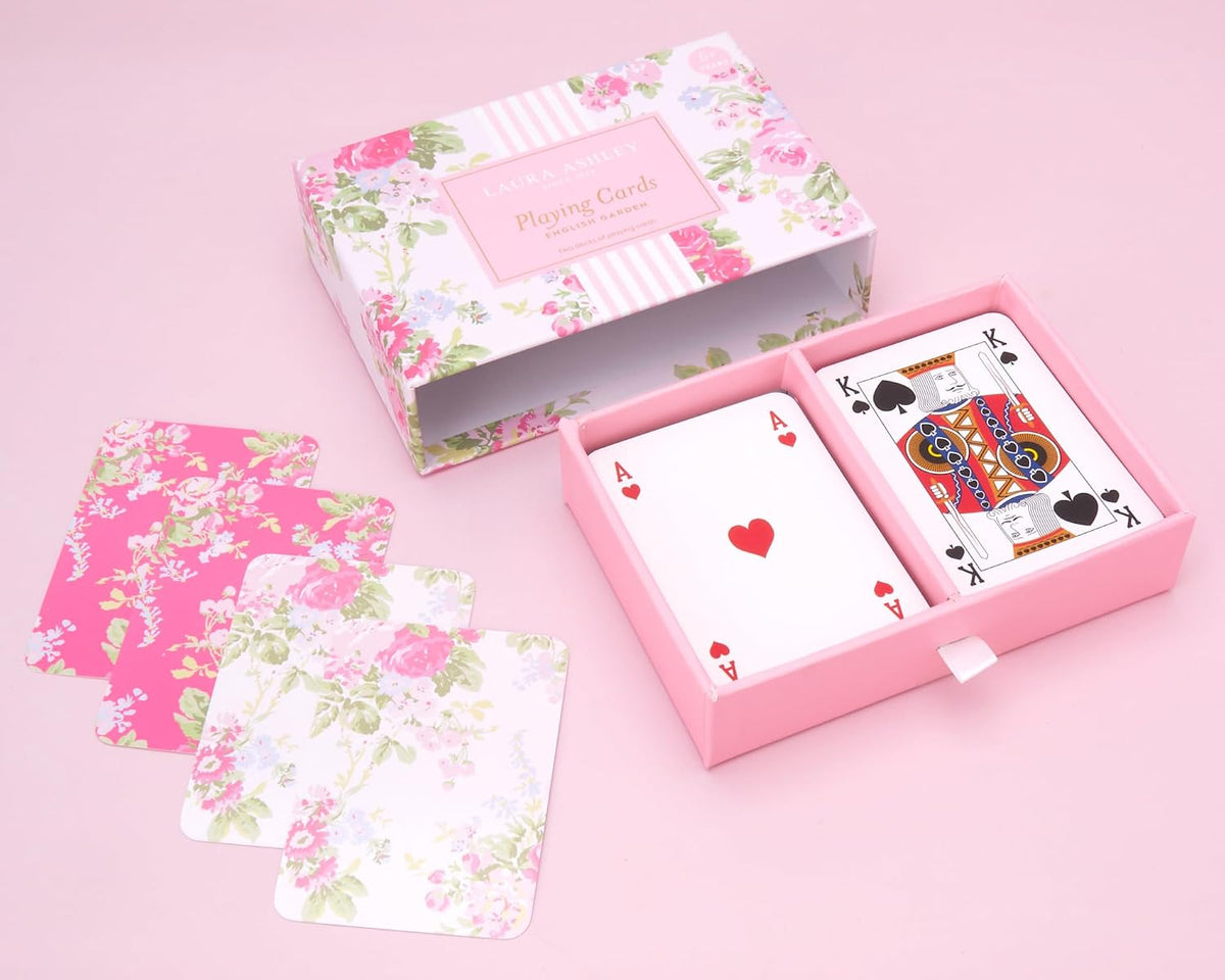 Laura Ashley Pretty Pattern Matching Game – 52 Floral Memory Cards in Decorative Gift Box – Classic Matching Game – Cognitive Brain Training & Family Fun