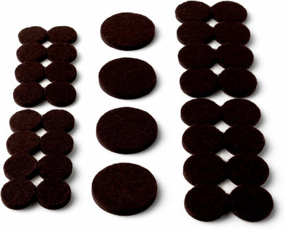 Scotch Furniture Caster Cups, Non-Slip Floor Protectors, Brown, 36 Count