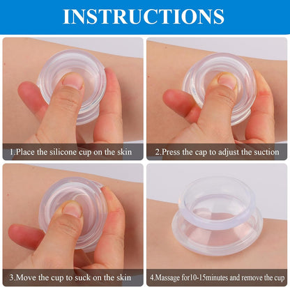 Silicone Cupping Therapy Sets (Set of 3), Cupping Kit for Massage Therapy