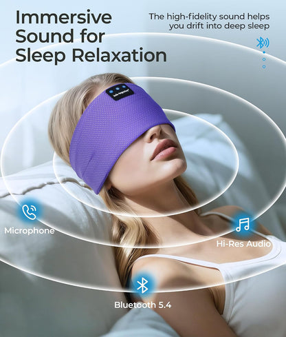 ink-topoint Sleep Headphones Bluetooth Headband, Wireless Sports Earphones | Sleeping Headphone for Side Sleepers with HD Stereo Speakers Breathable Headbands for Running, Yoga, Travel, Women&Men
