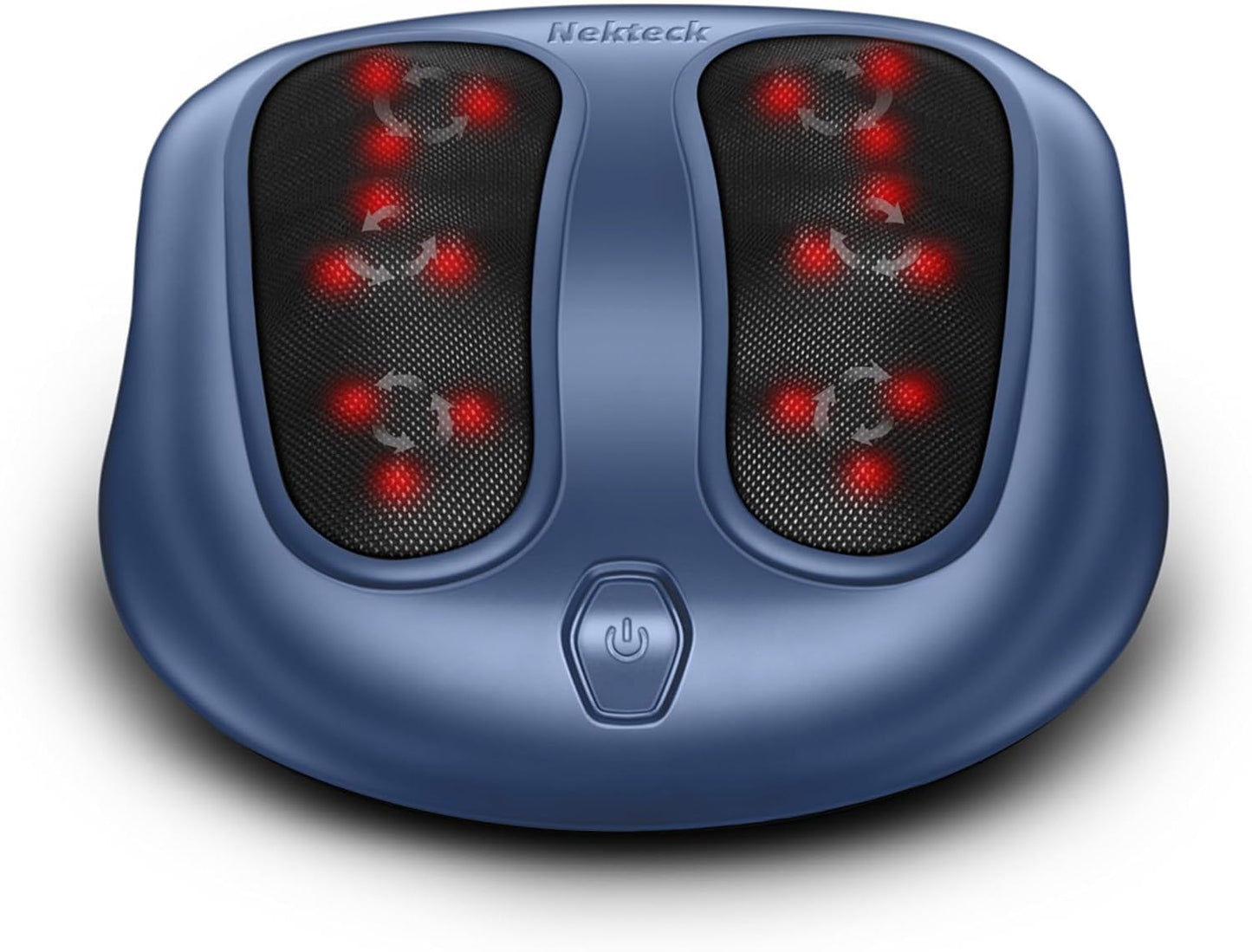 Nekteck Foot Massager with Heat, HSA Eligible FSA Massage Tools Gifts | Shiatsu Heated Electric Kneading Foot Massager Machine for Plantar Fasciitis, Built-in Infrared Heat Function and Power Cord