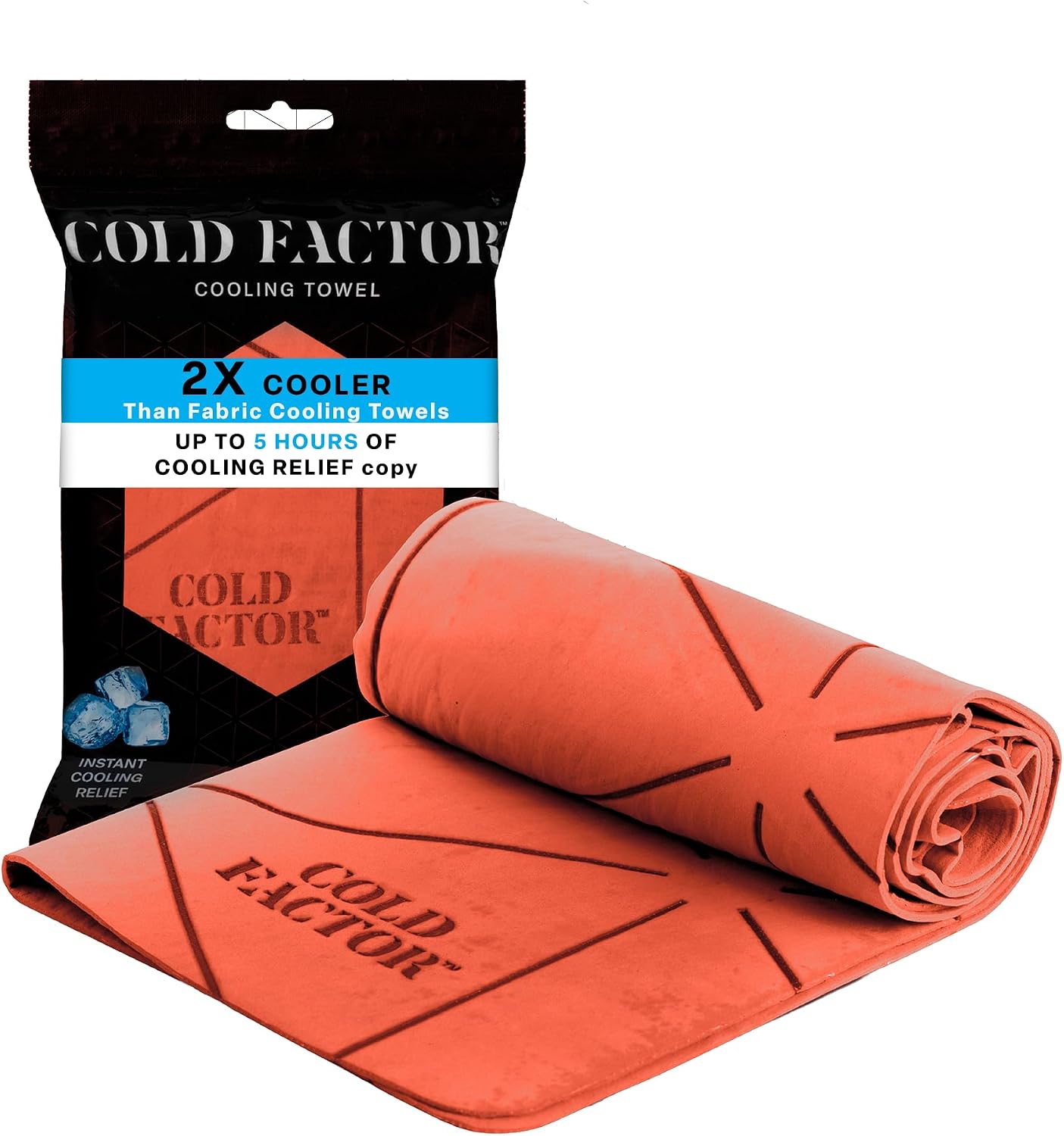 COLD FACTOR Instant PVA Cooling Towels, Cooling Neck Wraps, Blue, 3 Pack | 5 Hours of Cooling, UPF 50+, Soft Cooling Towels for Neck and Face, Machine Washable, Ideal for Sports & Workouts, 3"x29.5"