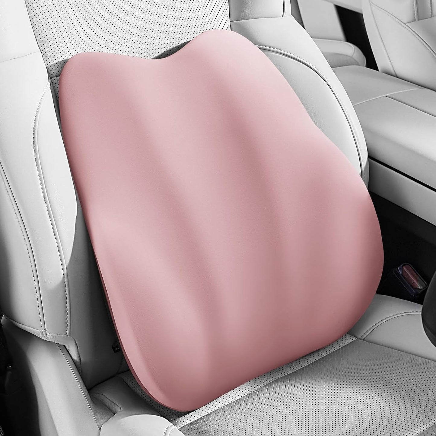 BEBAS Ergonomic Lumbar Support Pillow for Car, Memory Foam Car Back Cushion | Comfort Lumbar Pillow for Back Pain Relief, Breathable Washable Cover, Fits for Driving, Office, Wheelchair, Black