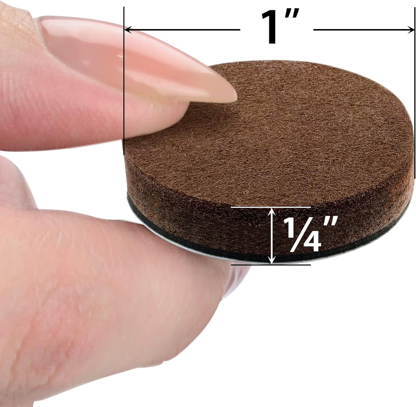 16 Heavy-Duty Felt Furniture Pads 2” 1/4” Thick X-Protector Round Felt Pads | Furniture Feet - The Best Felt Floor Protectors for Furniture to Prevent Scratches. Protect Your Hard Floor! (Beige)