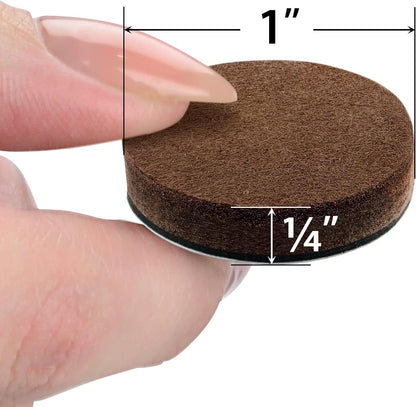 16 Heavy-Duty Felt Furniture Pads 2” 1/4” Thick X-Protector Round Felt Pads | Furniture Feet - The Best Felt Floor Protectors for Furniture to Prevent Scratches. Protect Your Hard Floor! (Beige)