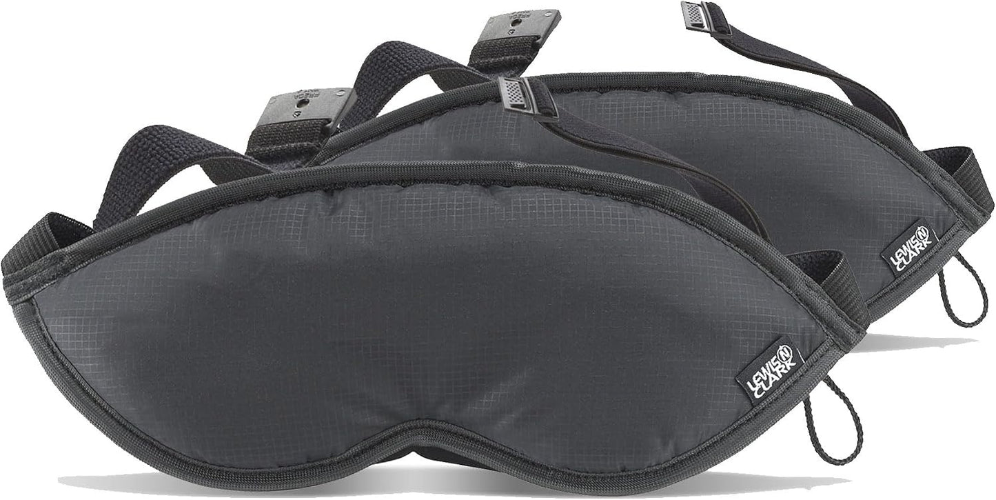 Lewis N. Clark Comfort Sleep Mask | Eye Mask for Travel | Comfortable & Breathable | Light Blocking & Adjustable | Light Blue