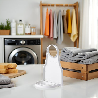 White Foldable Detergent Drip Catcher Laundry Clip Tight On Laundry Bottle Spouts Laundry Detergent Cup Holder Liquid Laundry Detergent