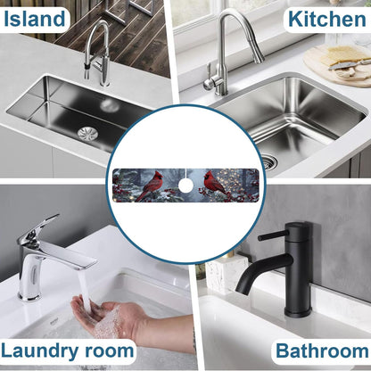 Faucet Mat for Kitchen Sink Absorbent Splash Guard Bathroom 23.5"X5.5"
