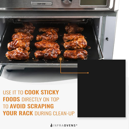 Toaster Oven Air Fryer Reusable Mats Accessories 9 x 11, Silicone Liner, Drip Mat (3pcs) Compatible with Cuisinart, Emeril Lagasse, Gowise, Breville + More, Convection Accessories, Electric Oven Rack