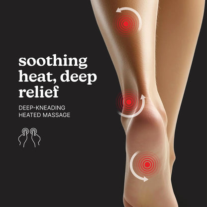 Homedics Luxe Comfort Foot Massager & Calf Massager with Heat | Shiatsu, Deep Kneading, Air Compression, Circulation Boost, Relaxation, Adjustable Modes, Post-Workout Recovery