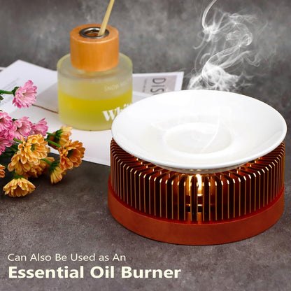 Teapot Warmer, Tea Warmer with Tealight Holder, Teapot Heater for Heating Tea, Coffee, Milk, Food, Aluminum Alloy, Rose Gold