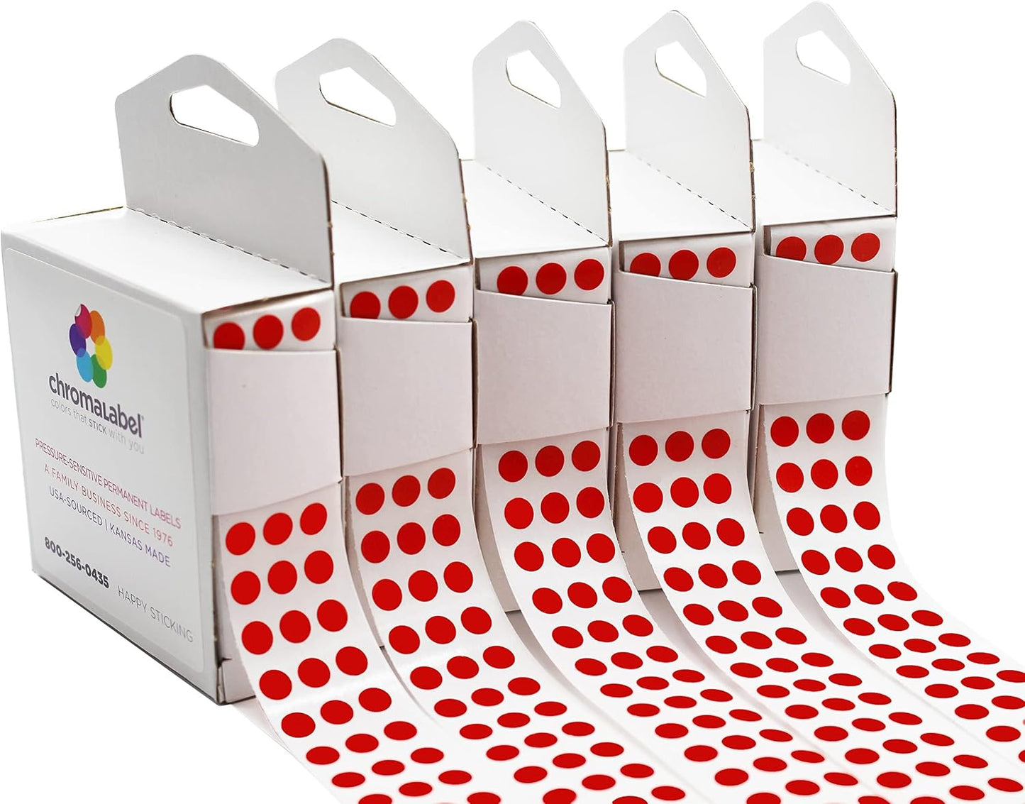 Dark Blue, Red & Yellow Dots, 1/4 Inch, 1000/Box Each Color | Writable Semi-Gloss Circle Labels in Dark Blue, Red and Yellow for Offices, Retail and Classrooms. Made in USA - Colors A
