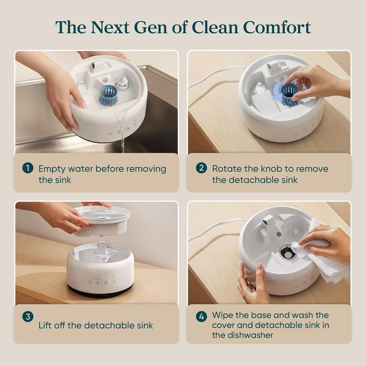 Levoit Top Fill Humidifiers for Bedroom, 2.5L Tank for Large Room, 25dB