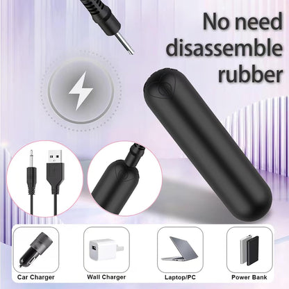 Mini Handheld Electric Back Massager Waterproof Quite Massager, Portable Massager for Back Neck Shoulder Body,Light Purple