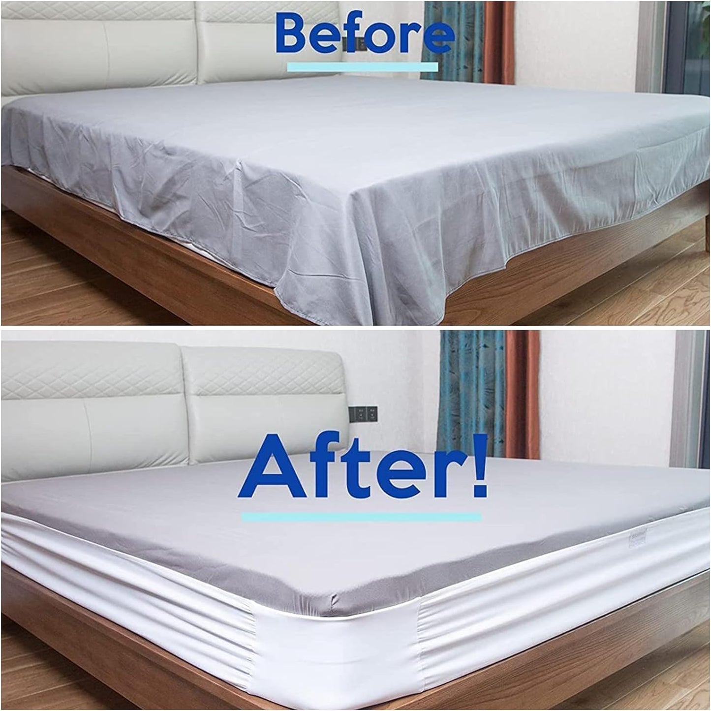 Bed Sheet Holder Straps:7.9inch Wide Bed Sheet Fasteners,Fitted Sheet Straps to Hold Sheets on The Bed,Elastic Bands Bed Sheet Straps for All Mattress Sizes (Single（38" x 75"）)