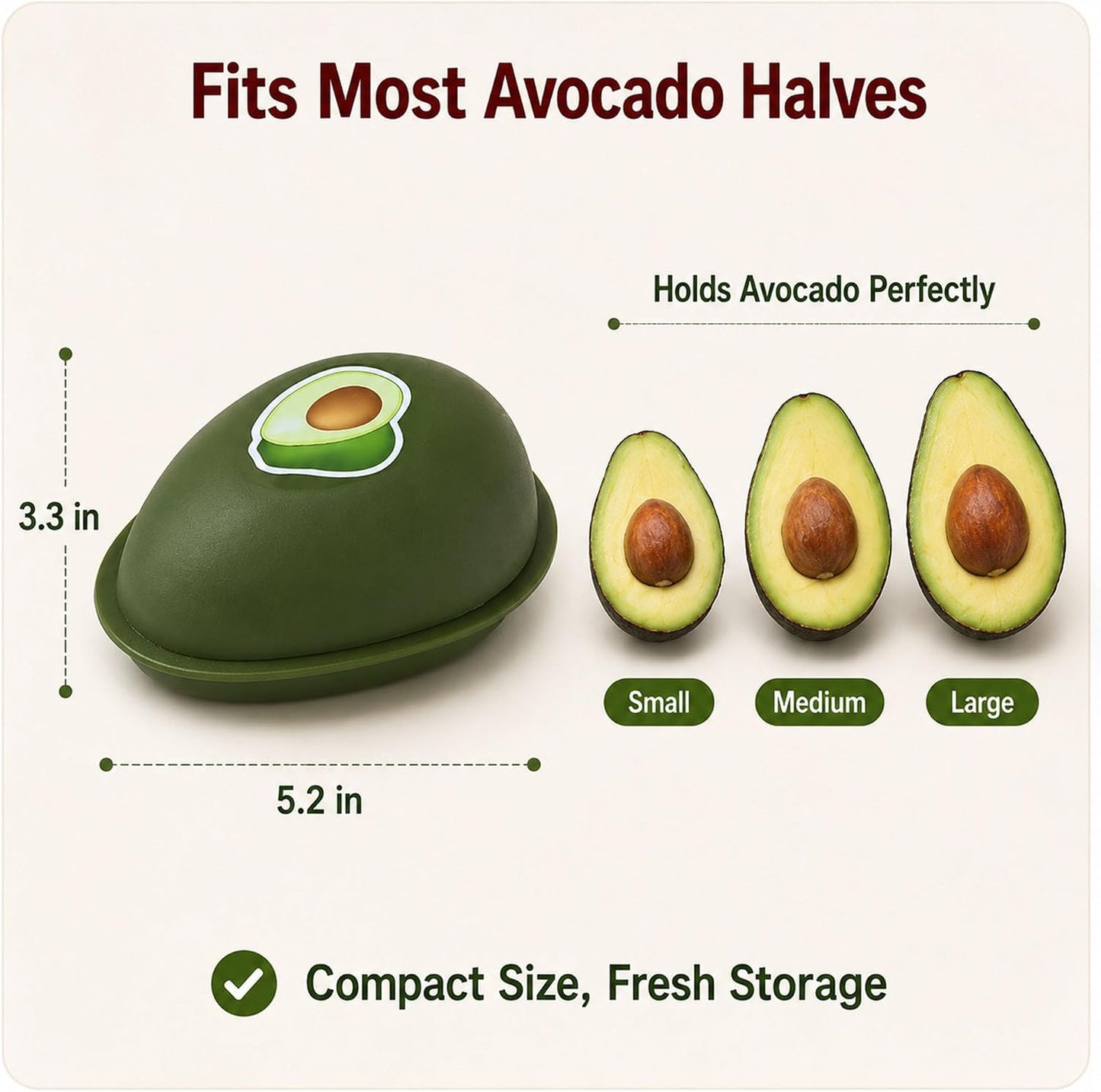 Avocado Keeper Saver Avocado Storage Containers With Lid | Onion Avocado Tomato Saver Fruit vegetable Holder Storage (Avocado Holder)