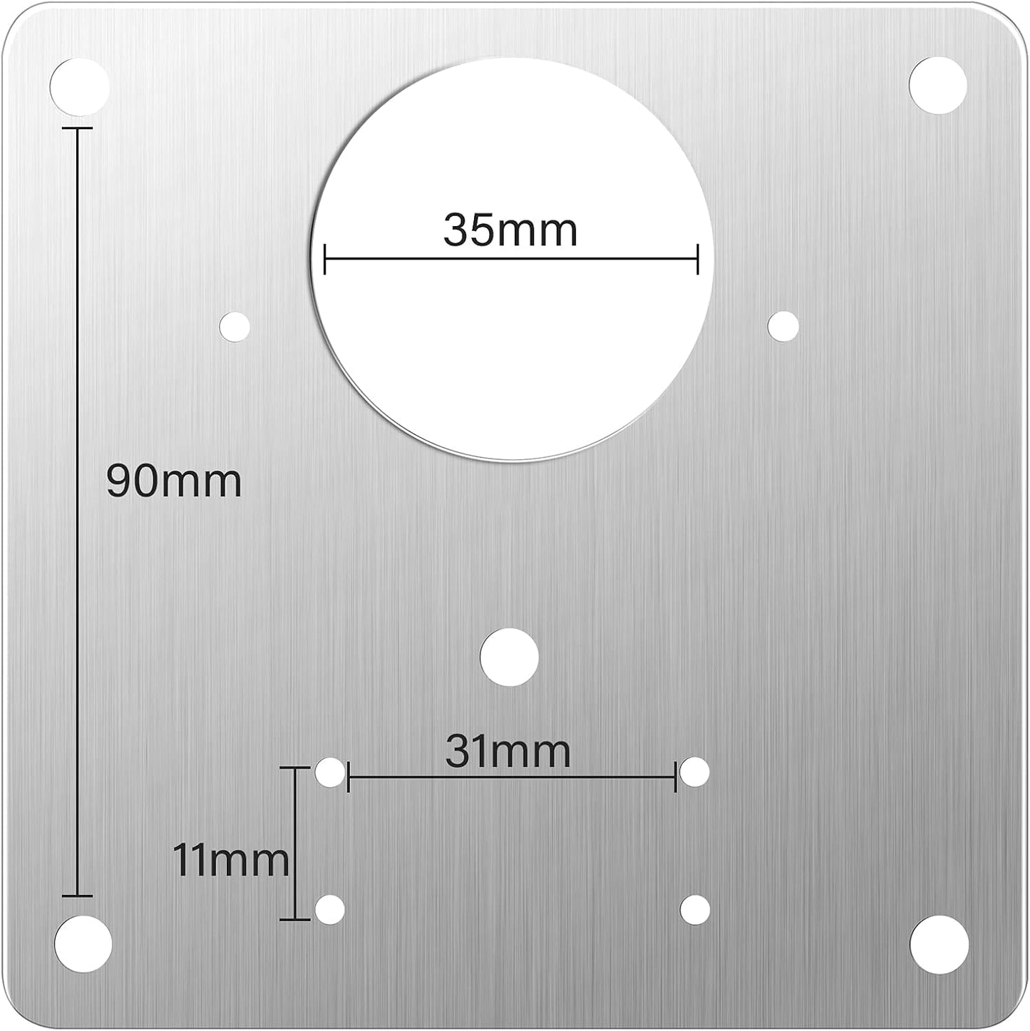 Cabinet Door Hinge Repair Plate, Saisn 4 Pack Stainless Steel Hinge Repair Reinforce Bracket Kit Kitchen Cupboard Hinge Door Fixing Plate with Mounting Screws