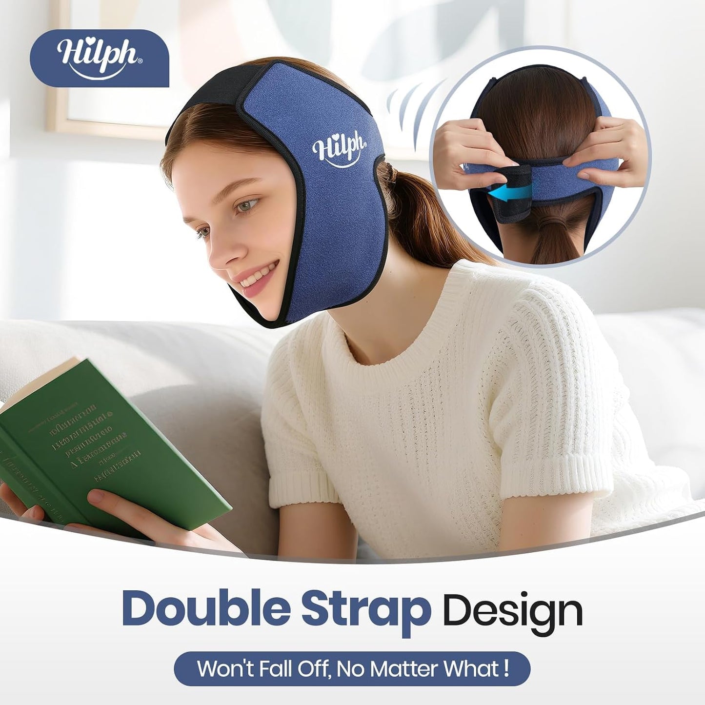 Hilph 3D Wisdom Teeth Ice Pack Wrap, 1 Hours Long-Lasting Jaw Ice Pack | Flexible Ice Grid Gel Design, face ice pack wrap, pain relief after oral surgery, Wisdom Teeth Removal, tonsillectomy