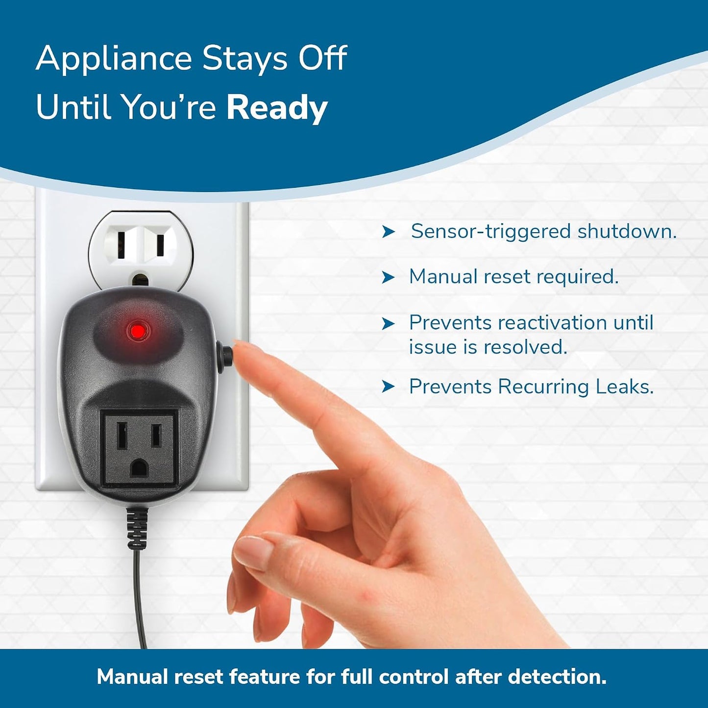 Water Sensor Alarm, Smart Water Leak Detector for Home & Basements | Made in THE USA | Automatic Flood Detectors and Water Alarm, Pure Water Capable (WaterWatcher)