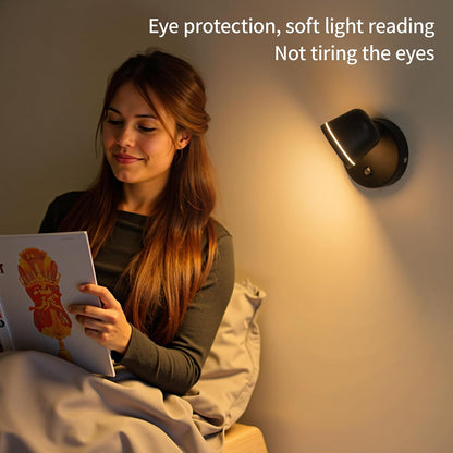 Aisilan LED Plug in Wall Sconce with Touch Dimmable Control Adjustable Wall Mounted Lamp Angle Anti-Glare Matte White Aluminum Bedside Reading Wall Lights for Bedroom Living Room