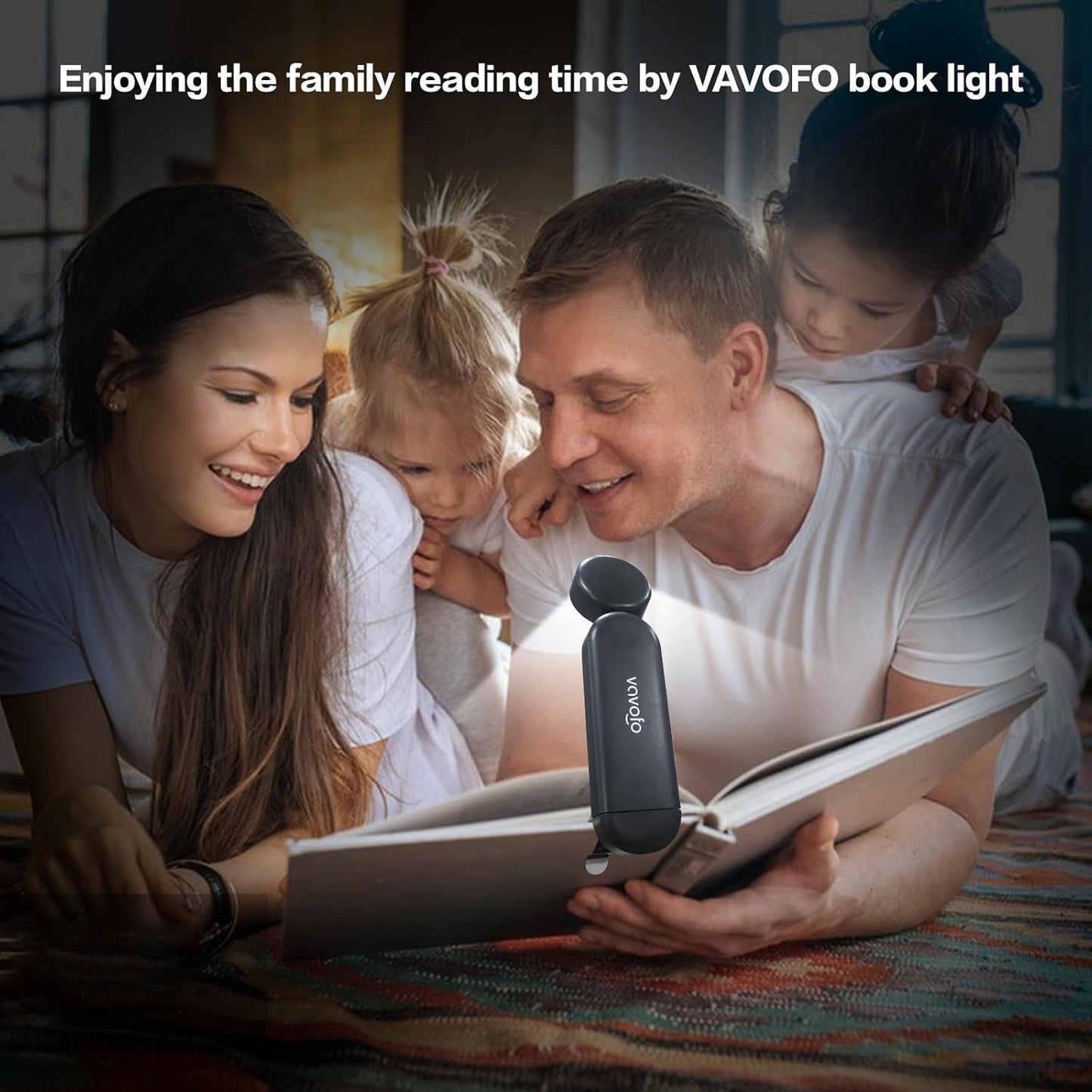 VAVOFO USB Rechargeable Bookmark Reading Light, Blue Light Blocking Amber LEDs for Bedtime Reading - Clip On, 9 Lighting Modes