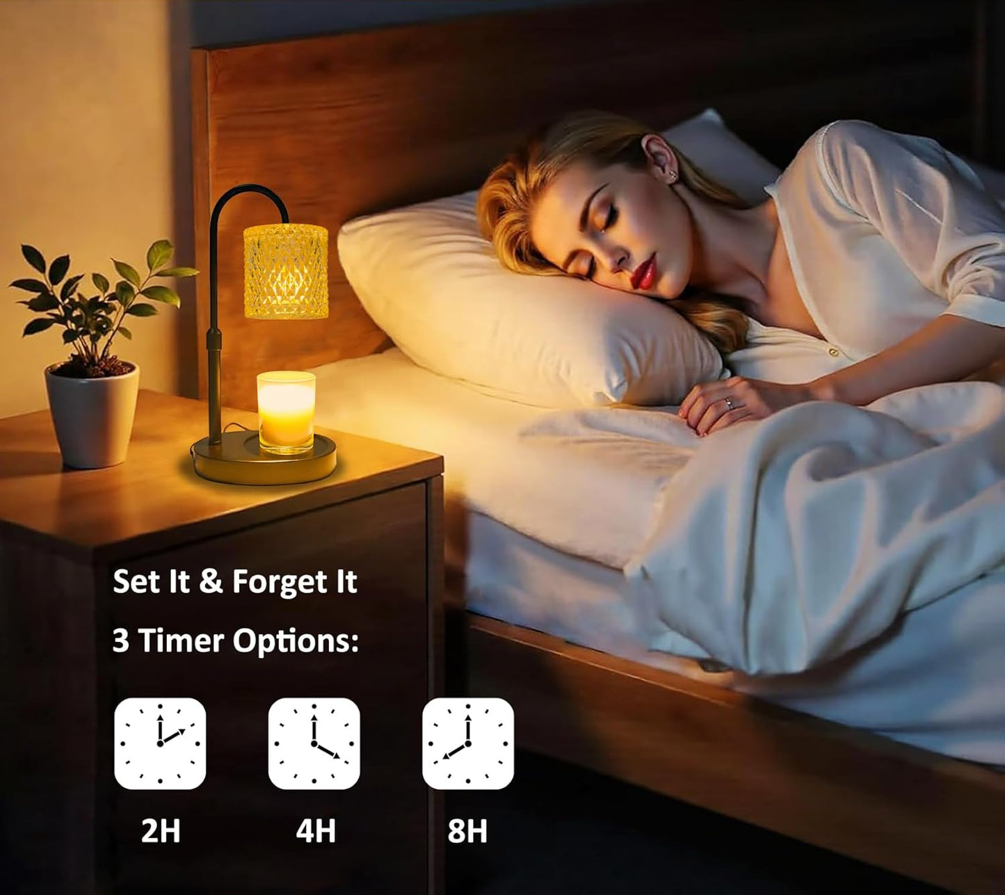 Candle Warmer Lamp with Timer Dimmer Adjustable Height, Birthday Gifts for Women, Candle Warmer for Jar Candles House Warming Gifts New Home Decor