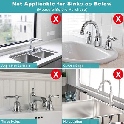 30 Inch Kitchen Sink Splash Guard, Large Size Faucet Mat for Kitchen Sink, Longer Silicone Faucet Handle Drip Catcher Tray for Kitchen Countertop, Bathroom, Farmhouse