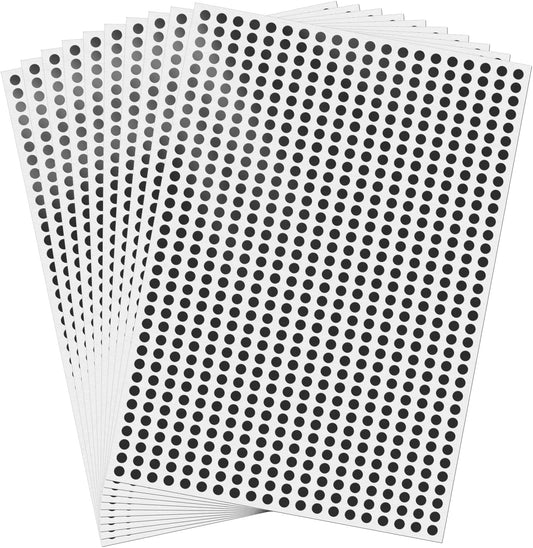 20 Colors Round Stickers 1/4 Inch Removable Vinyl Dot Label 7000 PCS | Self-Adhesive Waterproof Writable Colored Blank Circle Sticker for Classroom Inventory School Sale Price Tag