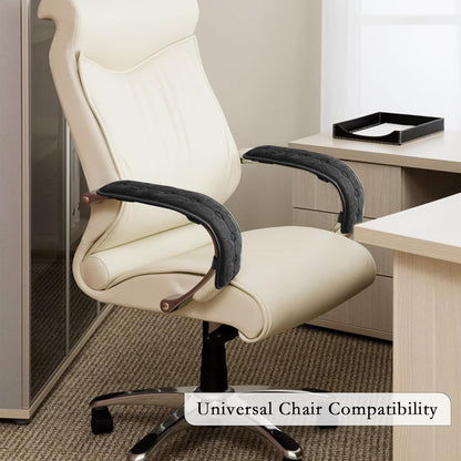 2Pcs Chair Armrest Pads, Soft Velvet Cushion Covers