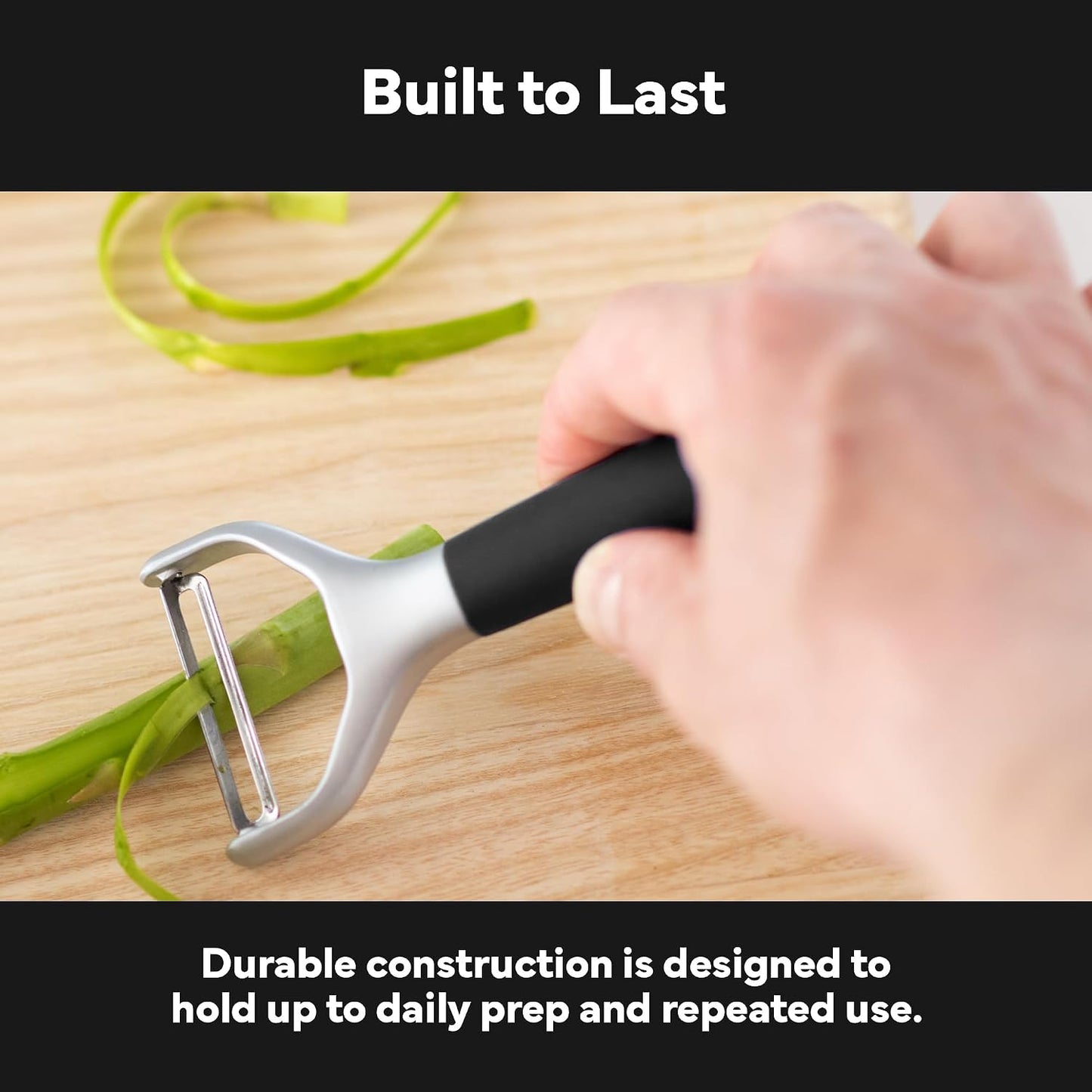 Misen Stainless Steel Vegetable Peeler - Dishwasher Safe Y Peeler - Easy to Use with Potatoes, Cabbage, Carrots, and More - Progessional Grade Kitchen Tool - Gray