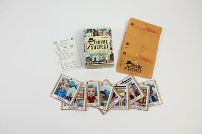 Prime Suspect Logic Game with 45 Case Cards | Single Player or Group Play | Ages 8+ | Compact Brain Teaser Game | Detective Game (Prime Suspect: Original)