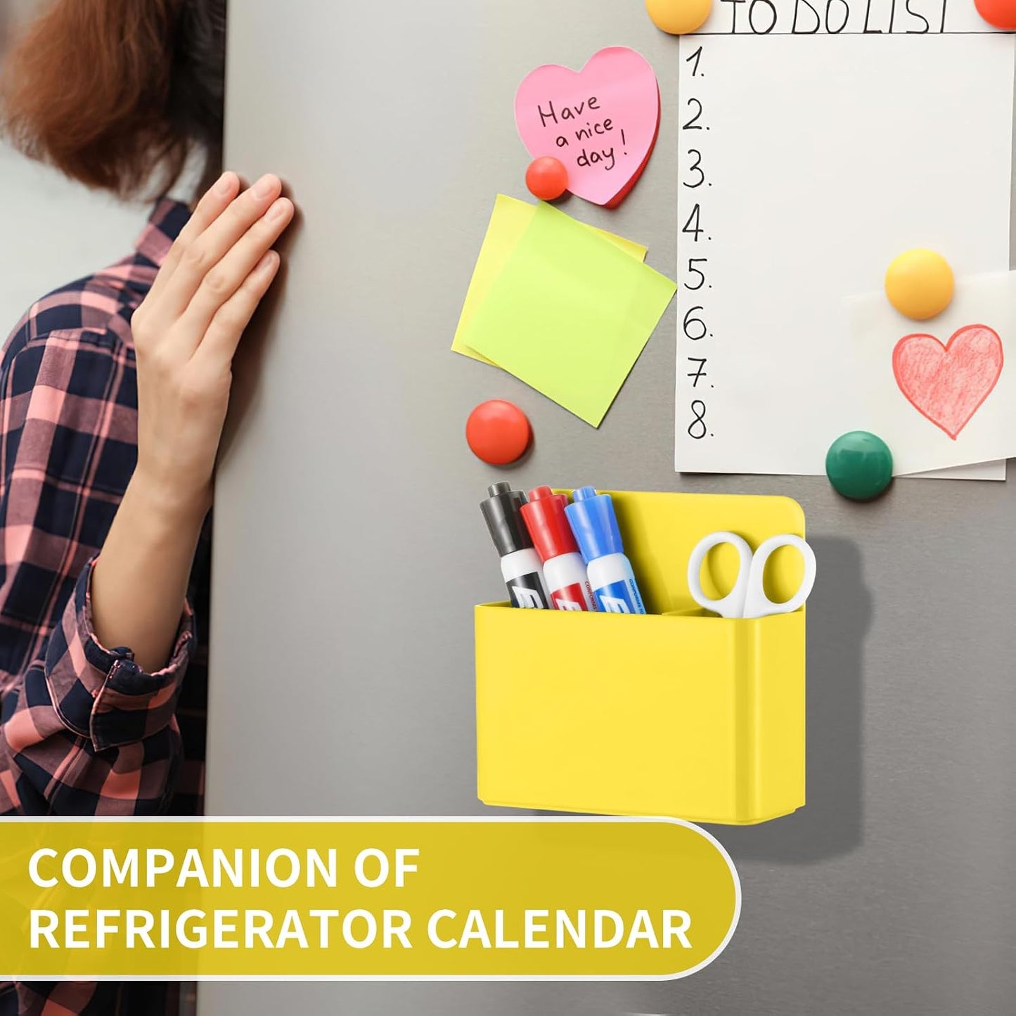 Camelmother 2Pcs Magnetic Dry Erase Marker Holder For Whiteboard Fridge | 2Slots Locker Accessories Teacher Classroom Must Haves Fridge magnets