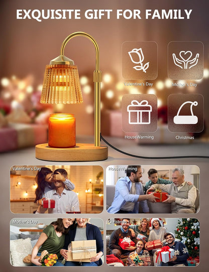 Candle Warmer Lamp with Timer Dimmable, Adjustable Lamp Candle Warmer, Birthday Gifts for Women Mom, Wax Warmer Lamp for Scented Jar, House Warming Gifts New Home Decor