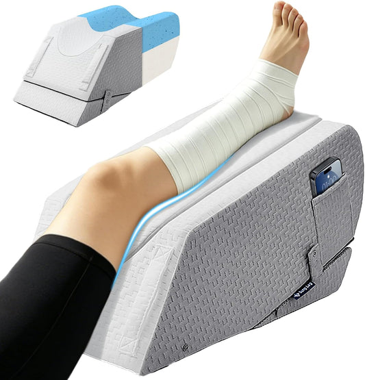 Leg Elevation Pillow for After Surgery, Adjustable 4 Heights & 2 Slope