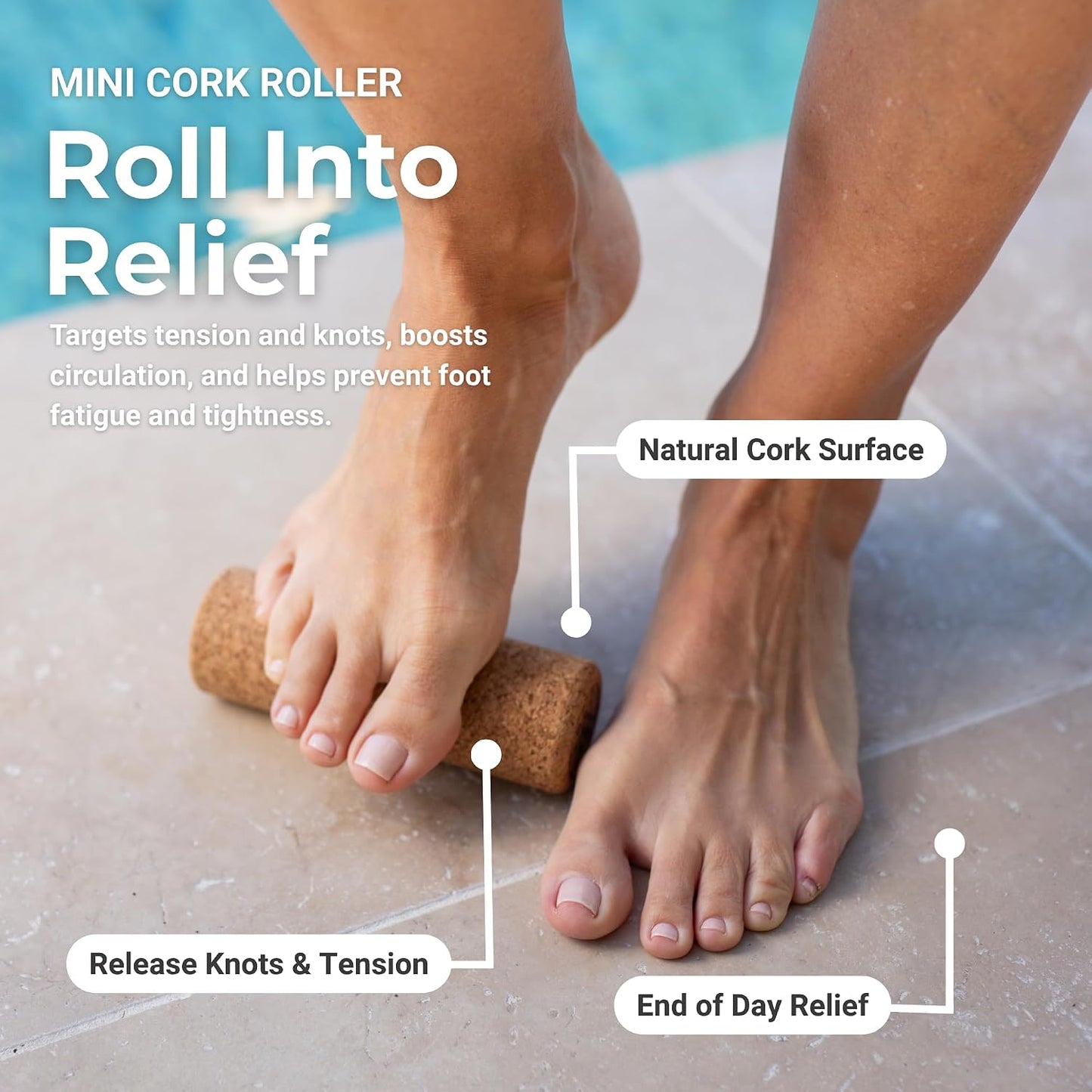 Mini Cork Roller | – Cork Foot Roller for Plantar Fasciitis, Arch Release & Foot Recovery · Includes Access to Our Online Courses