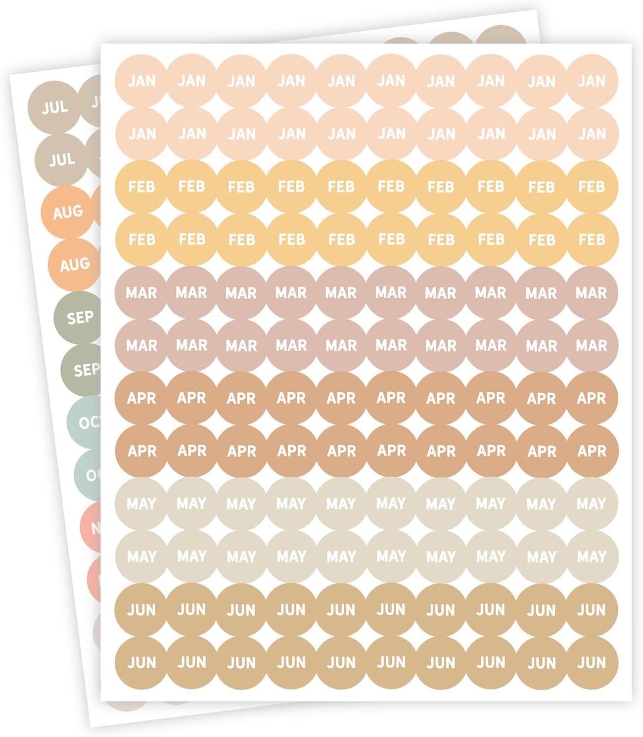 Andaz Press Colorful 7 Days of Week Stickers, Day Week Calendar Stickers for Adults Planner Day Dots Food Labels for Food Containers Date Calendar Planner Stickers Week Day Sticker Labels, 480-Pack