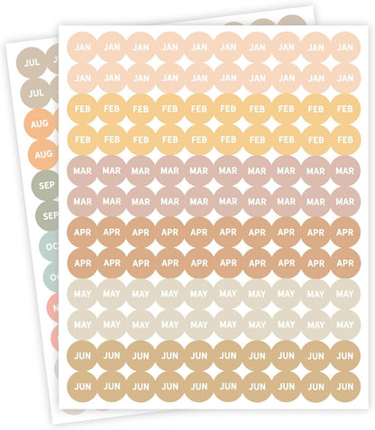 Andaz Press Colorful 7 Days of Week Stickers, Day Week Calendar Stickers for Adults Planner Day Dots Food Labels for Food Containers Date Calendar Planner Stickers Week Day Sticker Labels, 480-Pack