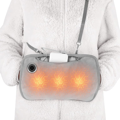 Hand Warmers Rechargeable, Portable Graphene Heated Gloves Handwarmers Bag with 10000MAH Power Bank&3 Heat Modes, Fast Electric Heating Pad Pouch for Women,Kids, Hunting,Camping