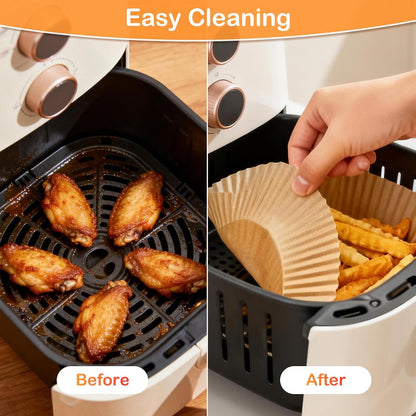 200PCS Air Fryer Liners for Ninja: Higher Non-Stick Disposable Parchment Paper Liner for Ninja DZ201/DZ401 Dual Airfryer Baking - Food Grade Ninja Air fryer Accessories (Rectangle - 8.6 x 5.5 inch)