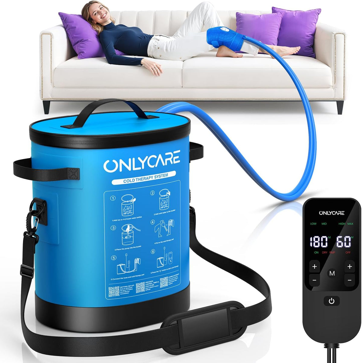 ONLYCARE Cold Therapy Machine, Ice Machine for Knee After Surgery