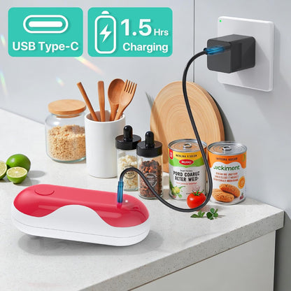 Electric Can Opener, Auto-Stop, USB-C Rechargeable, Side-Cut Smooth Edge, Hands Free Automatic Can Opener for Seniors & Arthritis Patients (Black)