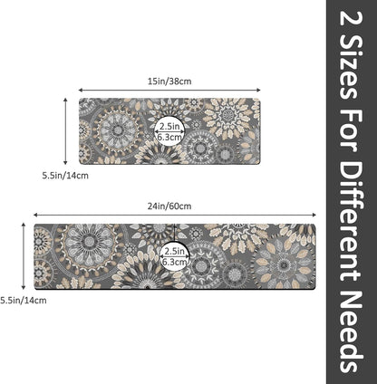 24" X 5.5" Kitchen Sink Splash Guard Faucet Mat Mandala Super Absorbent Fast Drying Faucet Guard & Draining Mat Sink Splash Guard Behind Faucet for Kitchen, Bathroom