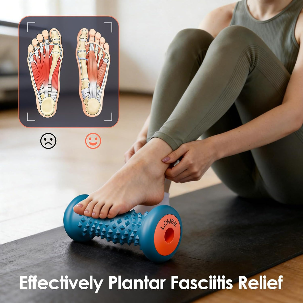 Foot Roller Massager for Plantar Fasciitis, Foot Arch and Heel Pain Relief