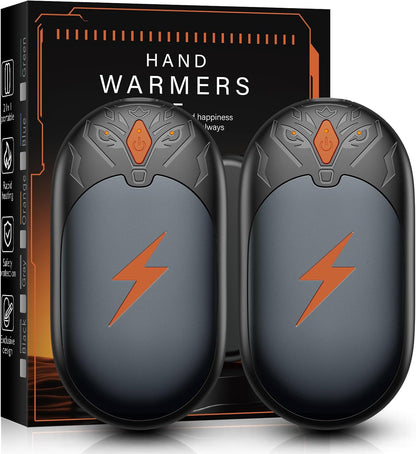 Hand Warmers Rechargeable 2 Pack, Electric Hand Warmer Up to 24Hrs, Wolf-Shape, Portable Reusable HandWarmer, Winter Gifts for Camping, Hunting, Fishing, Christmas