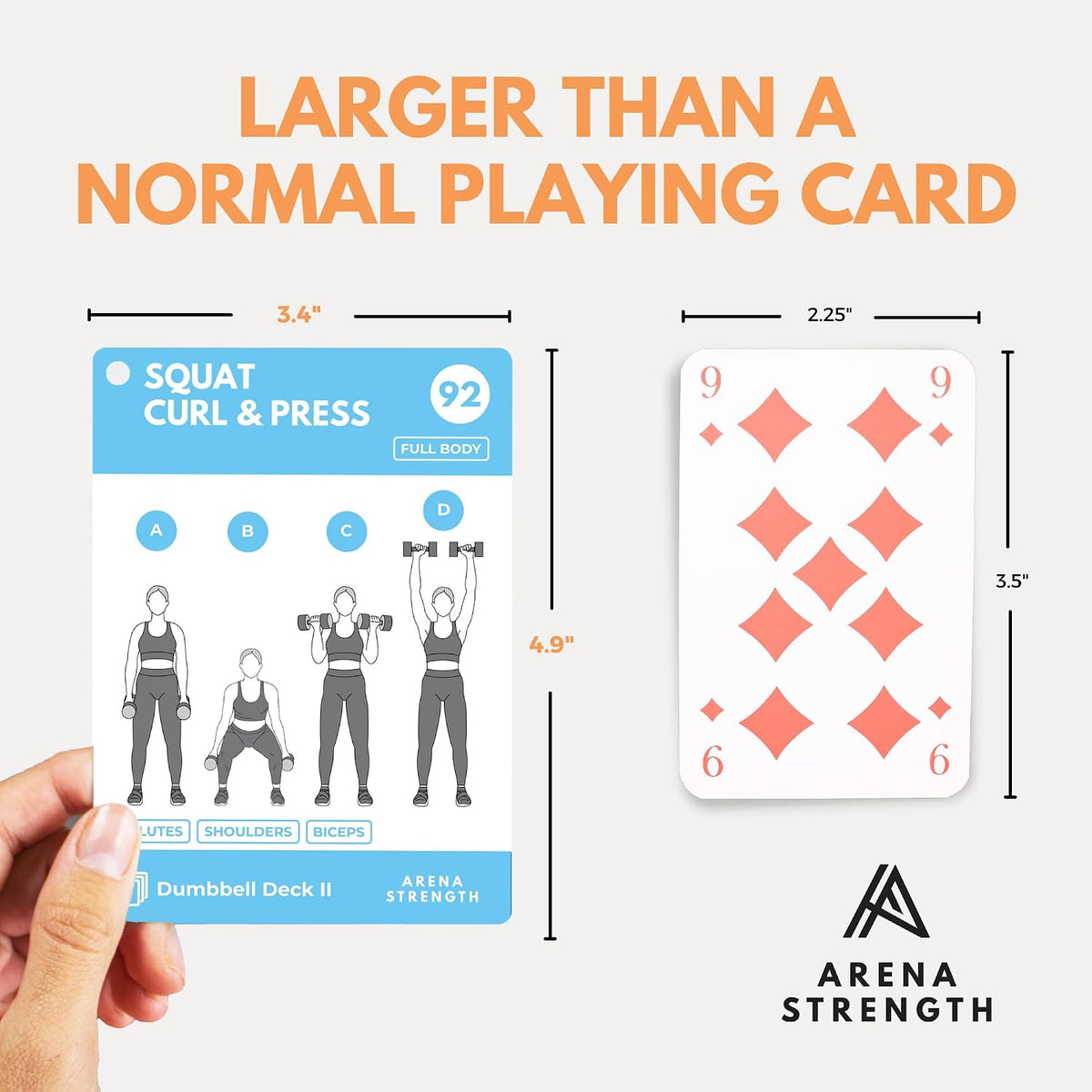Arena Strength Workout Cards - Instructional Fitness Deck for Booty Band Workouts, Beginner Fitness Guide for Resistance Band Training Exercises at Home. Includes Workout Routines.
