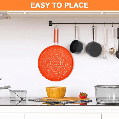 Silicone Splatter Screen for Frying Pan,Grease Splatter Guard,Heat-Resistant Splatter Guards for Cooking,Dishwasher Safe (9.8", 11.4", 13")