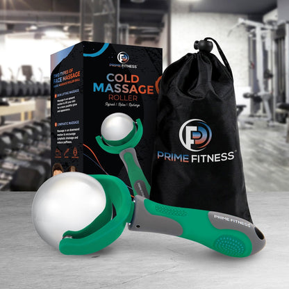 Cold Massage Roller Ball | Cold Therapy | Ice Roller Ball with Handle | cryo Stick | Relieve Muscle Pain (Green)