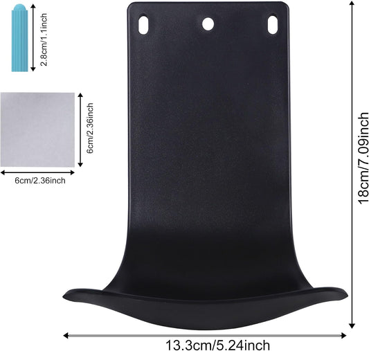Soap Dispenser Wall Mount Drip Tray, 2Pcs Black Plastic Wall Mount Soap Dispenser Detergent Drip Tray Catcher Prevent Dripping and Spraying